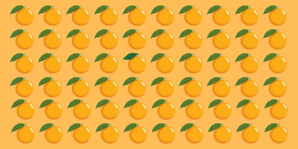 Only 4% can triumph: find the odd one out challenge - spot the unique orange in under 5 seconds, can you?