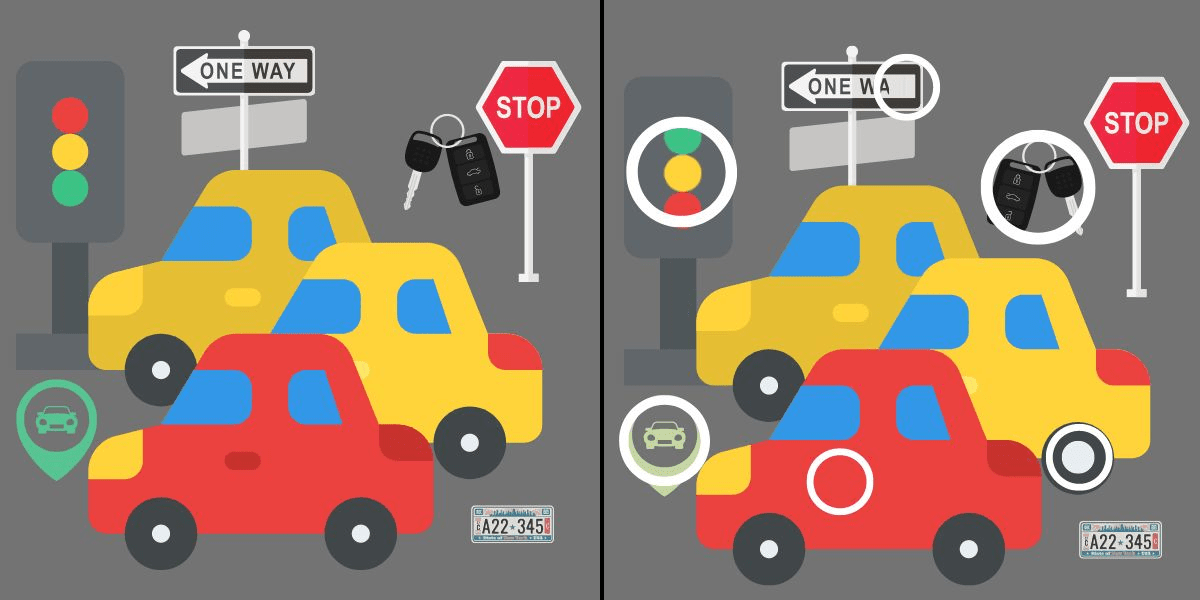 Spot the difference challenge: rev up your observation skills with this high-octane car scene! find 6 tweaks in under 11 seconds!