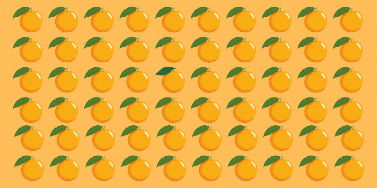 Only 4% can triumph: find the odd one out challenge - spot the unique orange in under 5 seconds, can you?