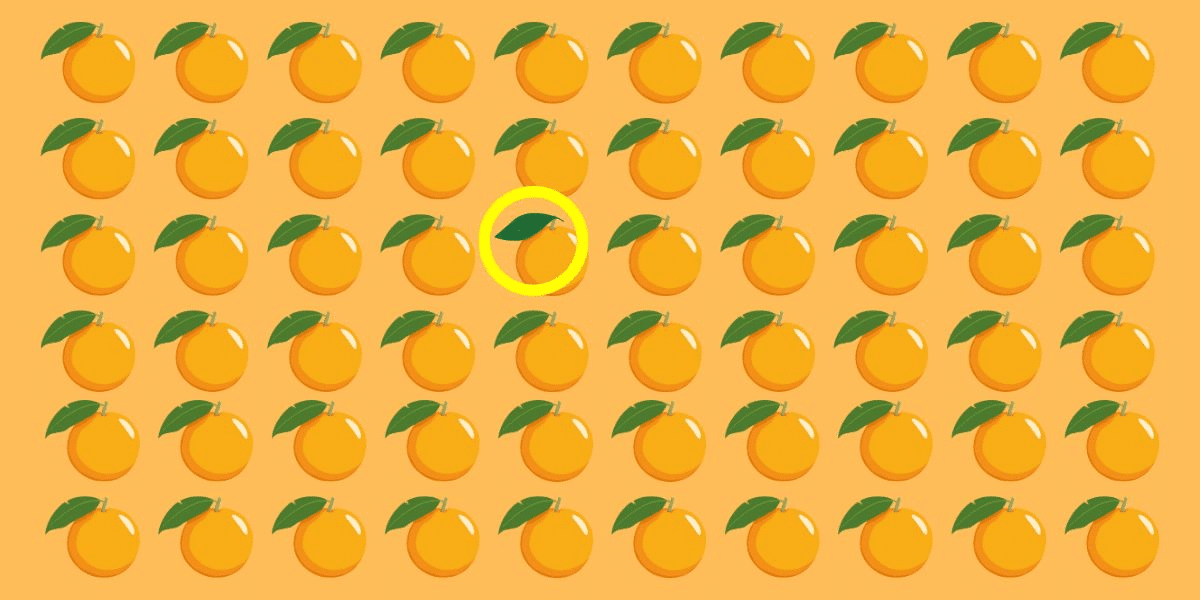 Only 4% can triumph: find the odd one out challenge - spot the unique orange in under 5 seconds, can you?