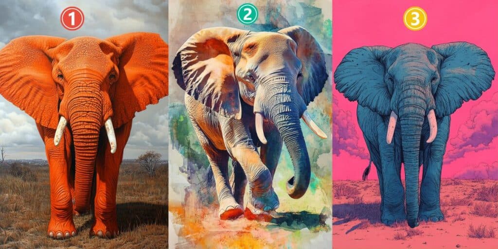 Unmask your outlook with today's fun personality test: which elephant reflects your optimism level?