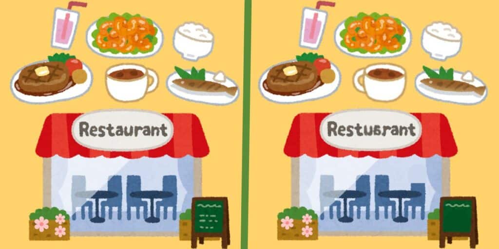 Spot the difference challenge: feast your eyes on this bustling restaurant scene and find 5 subtle changes in under 10 seconds!