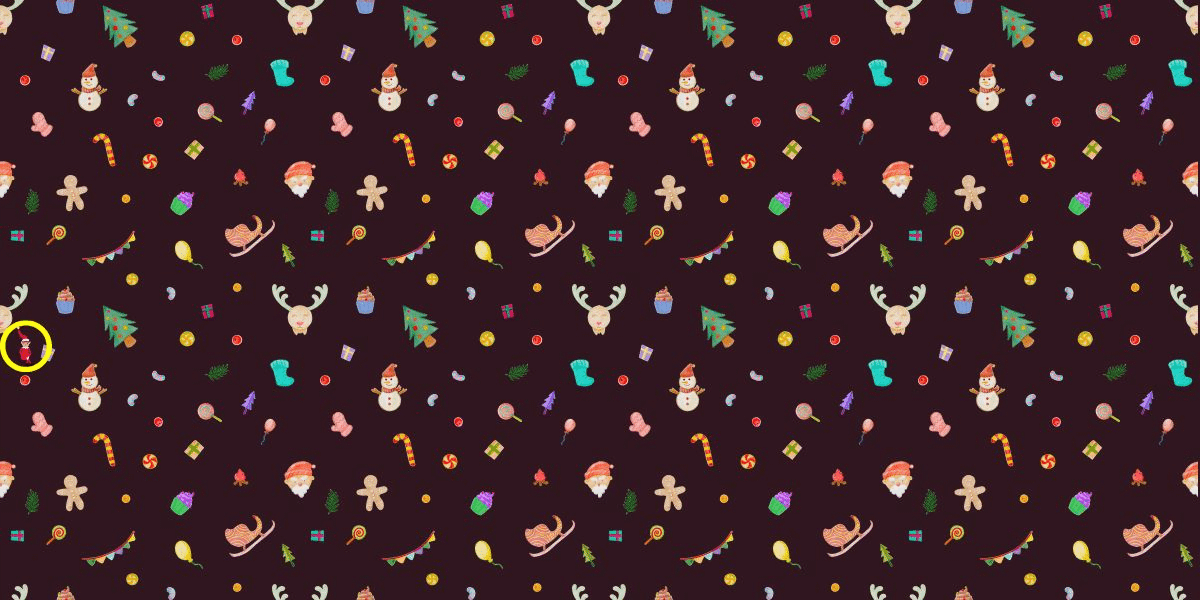 Find the tiny elf brain teaser challenge: prove your high IQ in under 7 seconds by spotting the elf hidden among festive christmas trinkets!