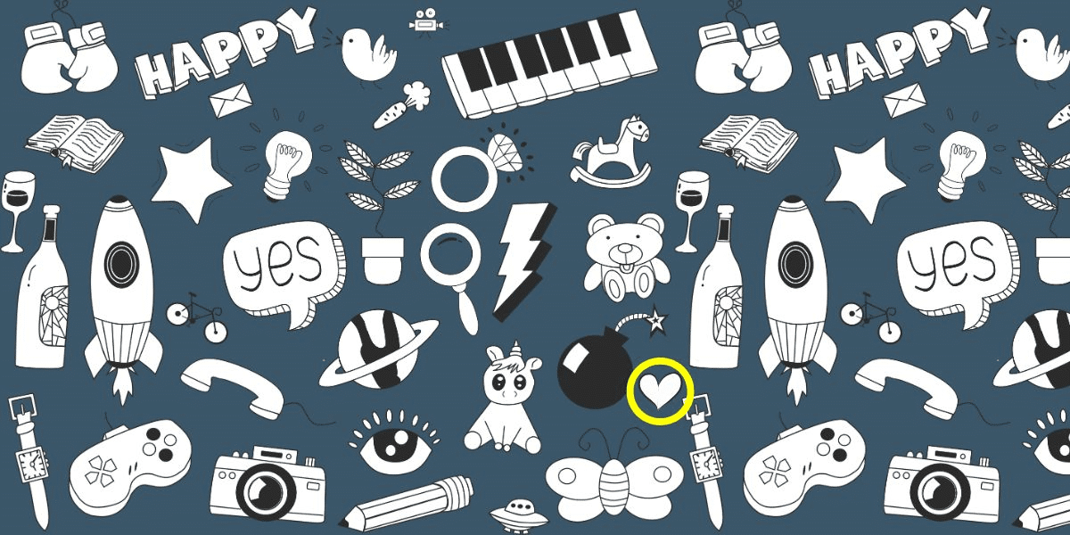 Find the heart brain teaser challenge: only those with a high IQ can spot the hidden heart among stars and teddy bears in under 6 seconds!